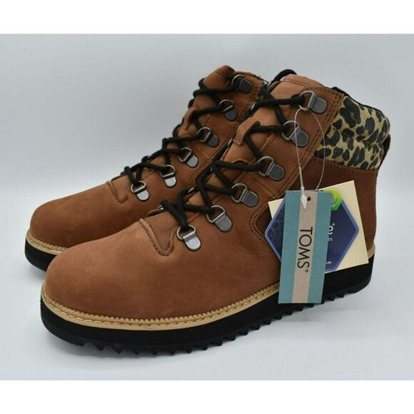 Toms Women Size 9.5 Mojave Oiled Waterproof Ember Nubuck Leopard Suede Mid Boots - Picture 3 of 10